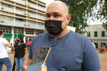 O ex-vereador Ab�lio J�nior: confus�o na Pra�a Alencastro