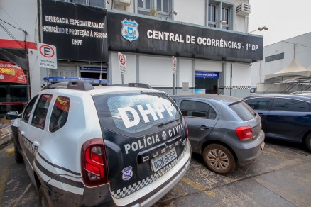 Fachada da Delegacia de Homicdios e Proteo  Pessoa em Cuiab