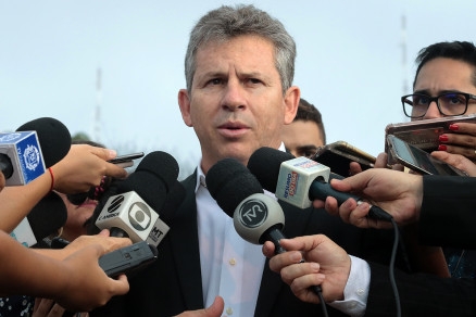 O governador Mauro Mendes: 