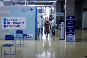 Centro de Triagem da Covid-19 em Cuiab  Foto: Christiano Antonucci