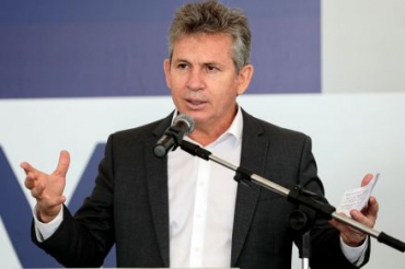 O governador de Mato Grosso, Mauro Mendes: 