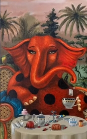 Santurio de Elefantes Brasil apresenta obras de artes durante o ms de outubro  Foto: SEB/Divulgao