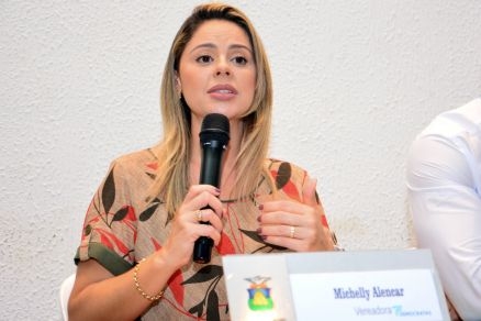 A vereadora Michelly Alencar, que criticou esquema na Sade de Cuiab