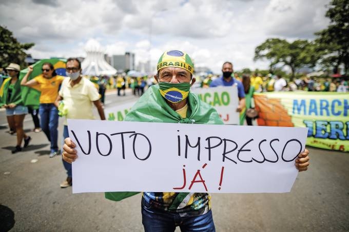 NAS RUAS - Manifestao em linha com a tese do governo: base engajada -Srgio Lima/Poder360/.