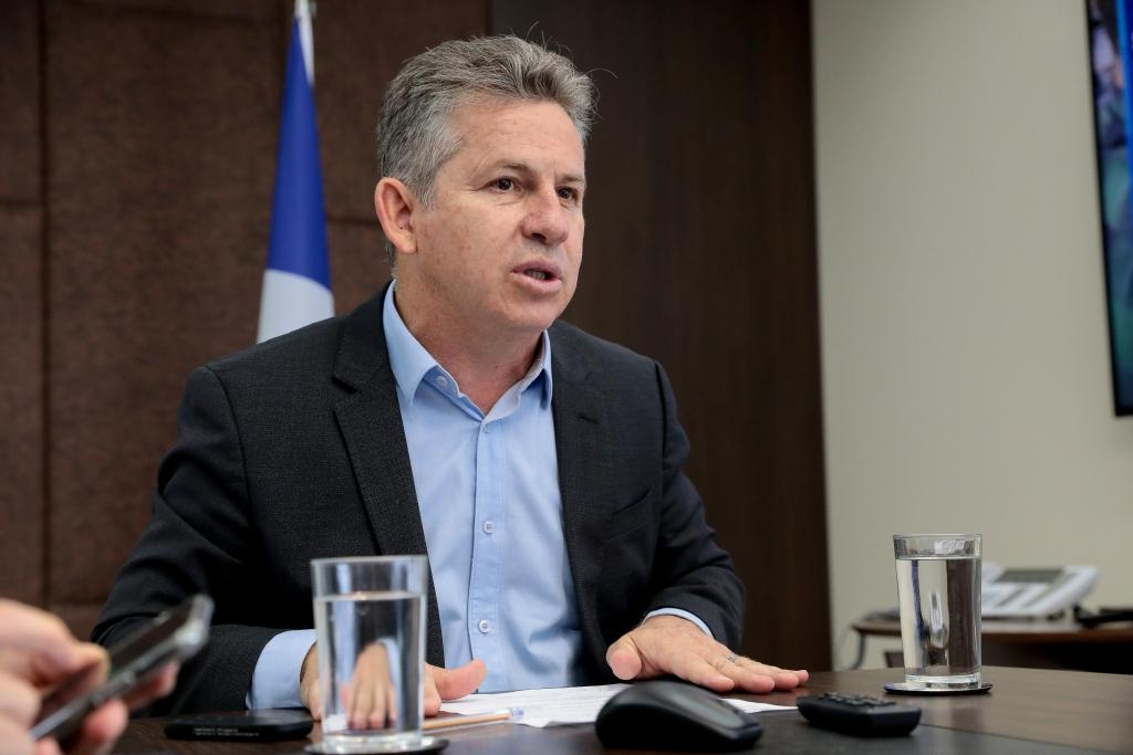 O governador Mauro Mendes: 