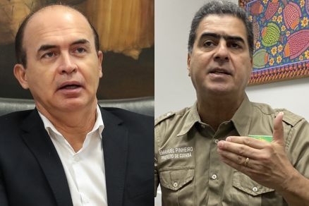 O procurador de Justiça Domingos Sávio e o prefeito afastado de Cuiabá, Emanuel Pinheiro