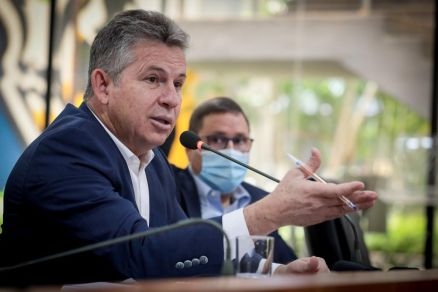 O governador de Mato Grosso, Mauro Mendes