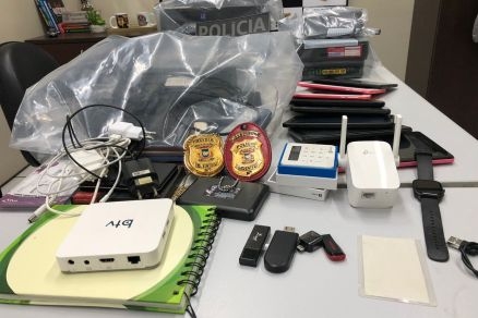 Eletrnicos apreendidos pela Polcia Judiciria Civil