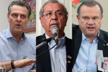 Os senadores Carlos Fvaro, Jayme Campos e Wellington Fagundes: cota parlamentar