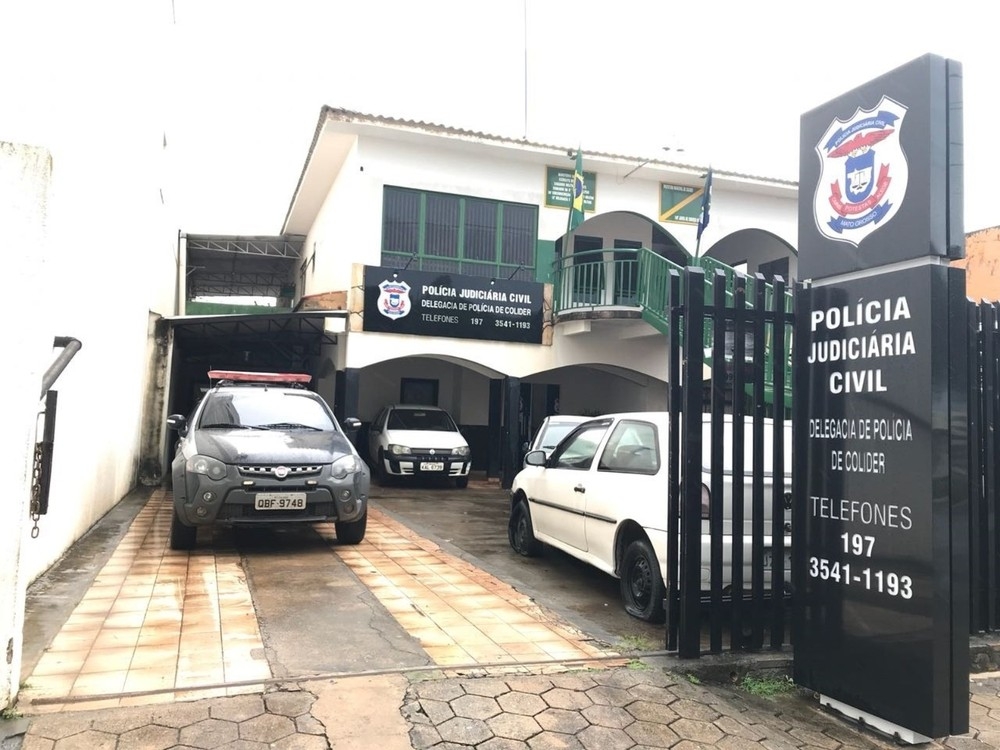 Delegacia de Polcia de Colder investiga o caso  Foto: Polcia Civil MT