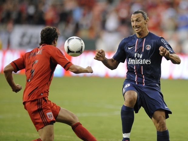 Ibrahimovic esteve 39 minutos em campo em seu primeiro jogo pelo clube francs
