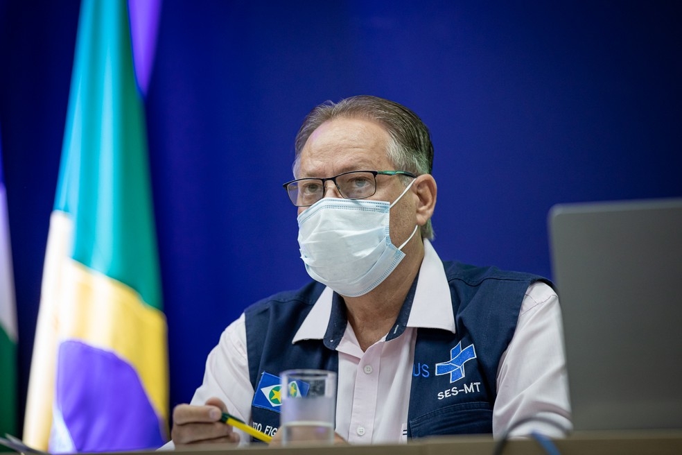 Gilberto Figueiredo cita dificuldades na vacinao em municpios distantes  Foto: Christiano Antonucci / Secom - MT