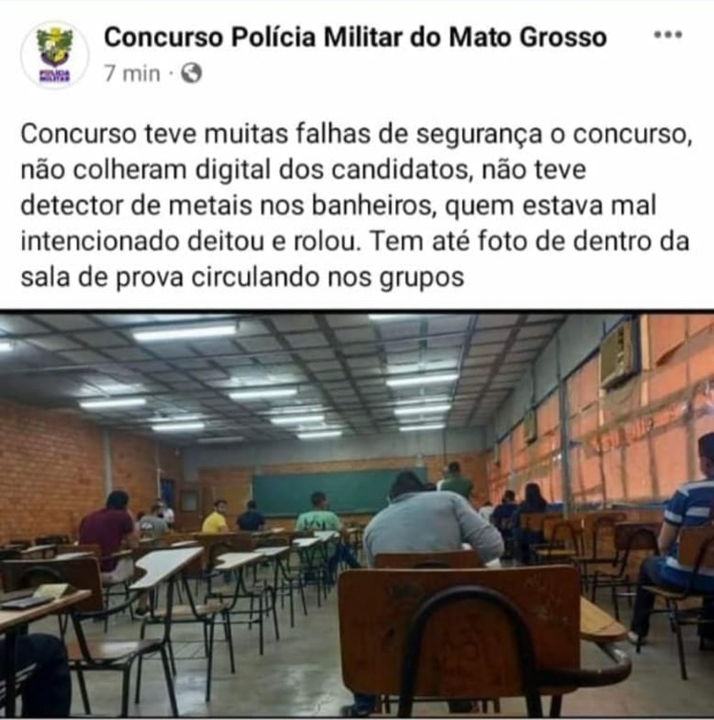 Imagens que seriam de locais da aplicao de provas circulam na internet  Foto: Reproduo