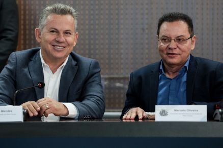 O governador Mauro Mendes e o deputado Eduardo Botelho