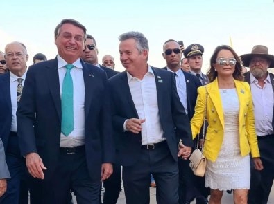 O governador Mauro Mendes, que aceitou com naturalidade o aceno de Jair Bolsonaro