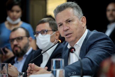 O governador Mauro Mendes: polmica do BRT