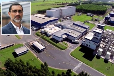 Complexo industrial da Marfrig em Vrzea Grande; no detalhe, Paulo Pianez, diretor de Sustentabilidade da marca