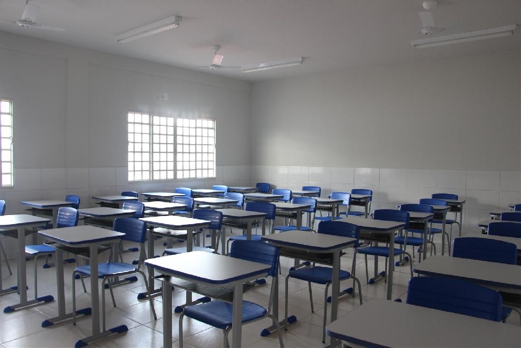 Sala de aula vazia: professores de Tangará da Serra fizeram paralisação de nove dias.