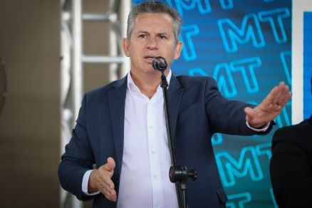 O governador Mauro Mendes: 