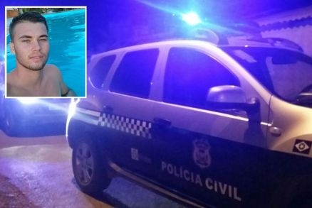 Entony Luan Biulchi (detalhe), que foi assassinado ontem  noite