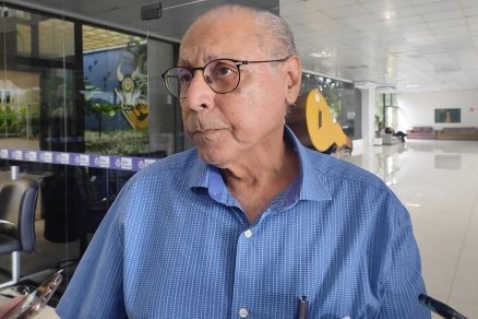 O ex-senador Jlio Campos (Unio Brasil), que conversou com a imprensa nesta sexta