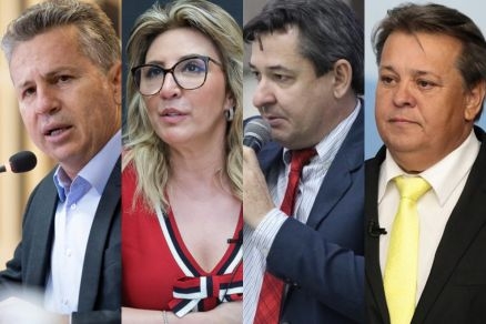 Os candidatos: Mauro Mendes, Mrcia Pinheiro, Pastor Marcos e Moises Franz