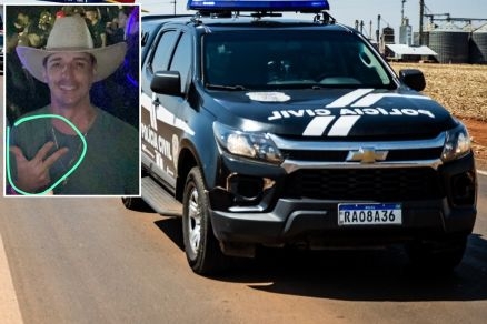 Jonatan Parpinelli (detalhe) foi morto por fazer sinal de trs com as mos