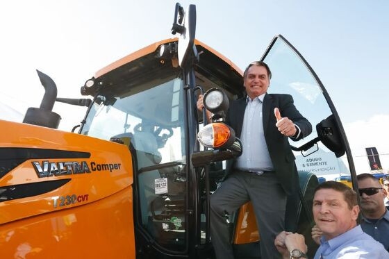 O presidente Jair Bolsonaro tem amplo apoio de setores do agronegcio