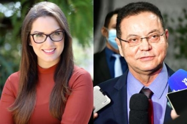 A deputada Janaina Riva e o deputado Eduardo Botelho, que lideram intenes de votos