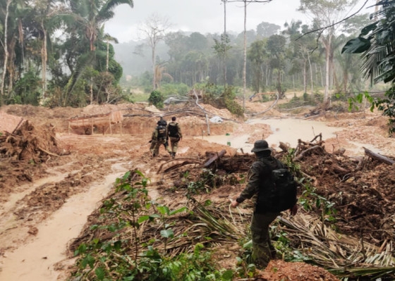 A operao foi realizada no Noroeste de Mato Grosso, onde h explorao ilegal de garimpo em terra indgena