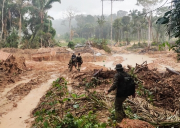 A operao foi realizada no Noroeste de Mato Grosso, onde h explorao ilegal de garimpo em terra indgena