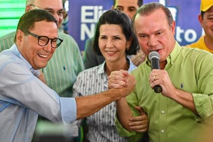 A chapa Mauro Carvalho e Wellington Fagundes: vencedores ao Senado