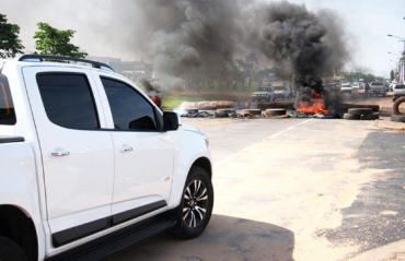 No Norto de Mato Grosso, protesto de caminhoneiros tem apoio de polticos e sindicatos bolsonaristas