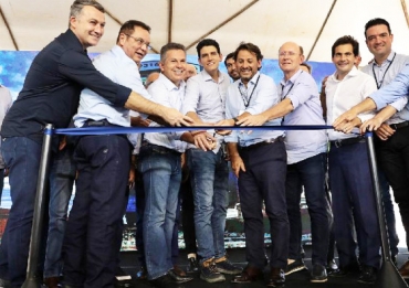 Cerimnia de lanamento das obras da primeira Ferrovia Estadual, em Rondonpolis