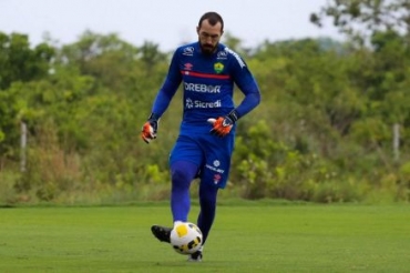 O goleiro Walter, que chegou ao Cuiab no ano passado