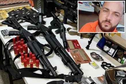 Arsenal apreendido em Braslia e Alan Diego Rodrigues (detalhe)