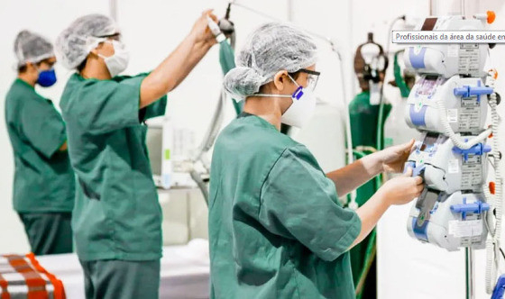 Entre as principais vtimas esto os profissionais de Sade envolvidos diretamente no enfrentamento da doena