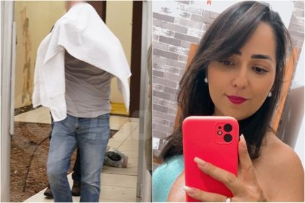 Antenor Alberto escondeu o rosto ao ser preso suspeito pela morte da bancria Leidiane Lima