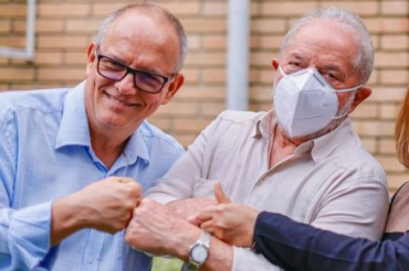 O prefeito, Jos Carlos do Ptio, com o presidente da Repblica, Luiz Incio Lula da Silva