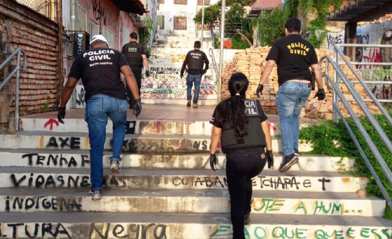 A operao conjunta da PJC e PM ocorreu no Centro Histrico, especialmente com foco na regio do Morro da Luz