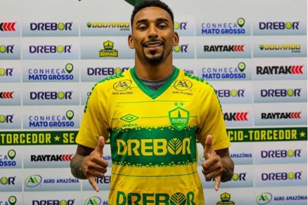 O jogador Mateusinho, que foi contratado pelo Cuiab neste mano