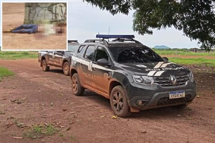 O funcionrio de uma fazenda atirou e matou um dos assaltantes que o encurralou