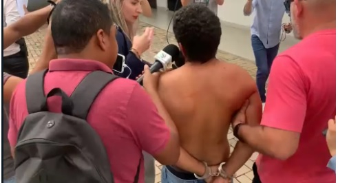 Pai  preso suspeito de estuprar e engravidar a prpria filha em Sinop (MT)  Foto: Anderson Hentges/TV Centro Amrica