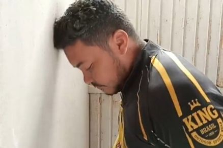 Edgar Ricardo no momento de sua priso