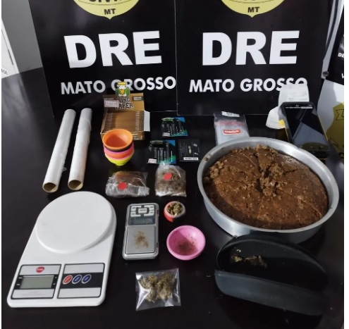 Bolo de maconha  apreendido  Foto: Polcia Civil