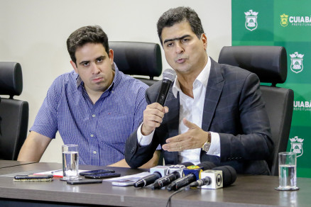 O ex-vice prefeito Niuan Robeiro e o prefeito Emanuel Pinheiro