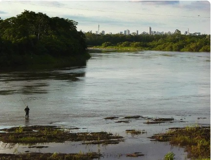 Pescador na regio de So Gonalo Beira Rio, no Rio Cuiab  Foto: Jeff Belmonte