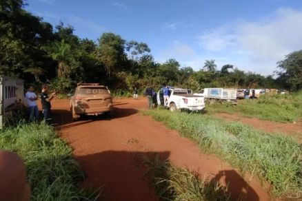 O local onde o confronto aconteceu, na zona rural de Pium