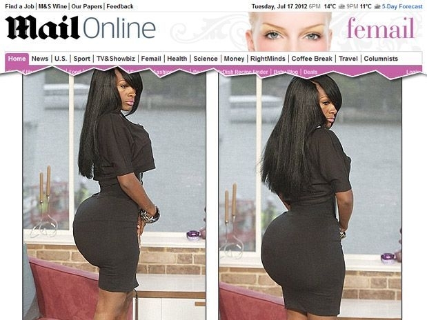 Vanity Wonder disse que est� infeliz com o tamanho de seu quadril