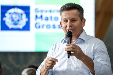 O governador Mauro Mendes, que vai a Braslia na tera